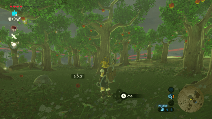 サトリ山のリンゴの群生地