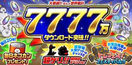 7777万ダウンロード記念イベントバナー