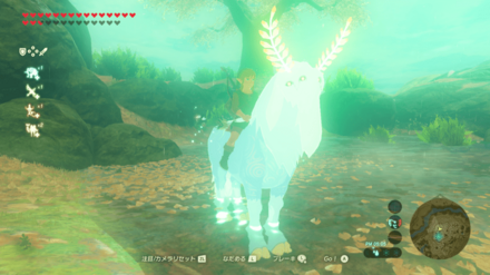 山のヌシに乗馬