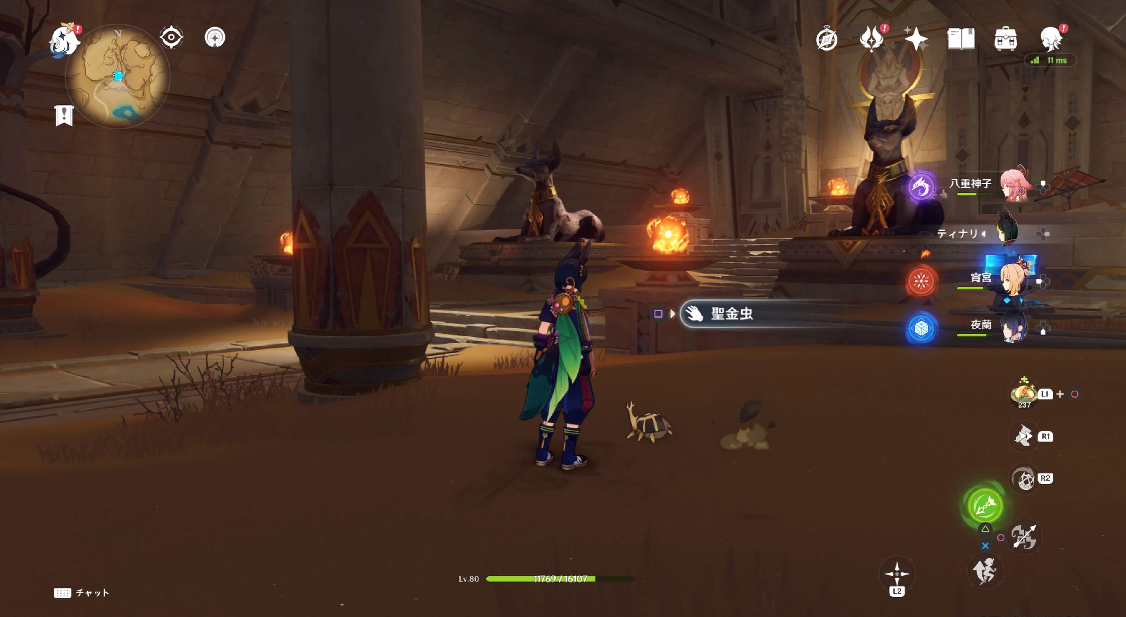 捨身の杭の遺跡内部