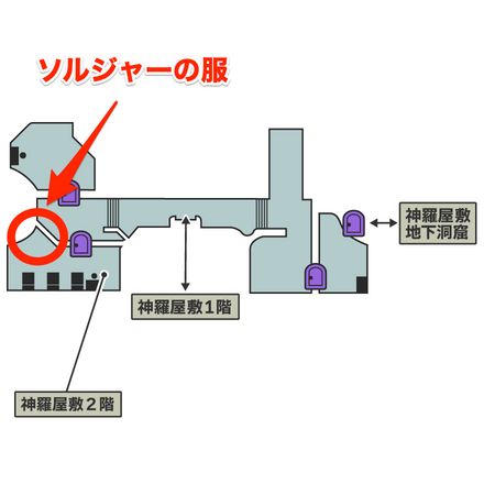 ソルジャーの服入手場所