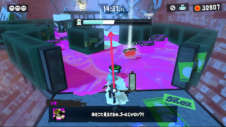 クリーナーに当たらない様にカーリングと共に進む