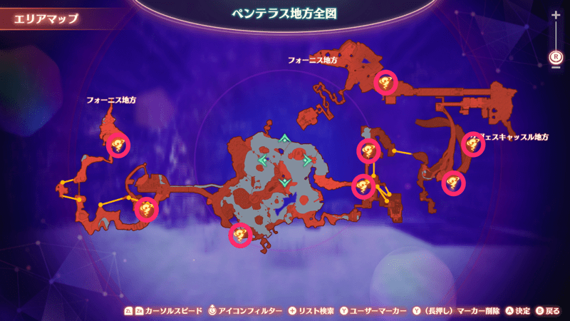 ペンテラス地方全図