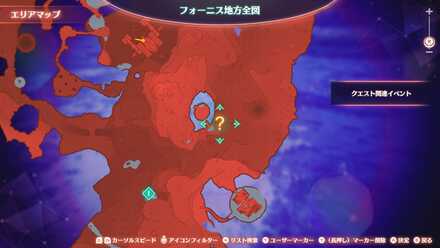 ナバム丘陵の休息地のマップ