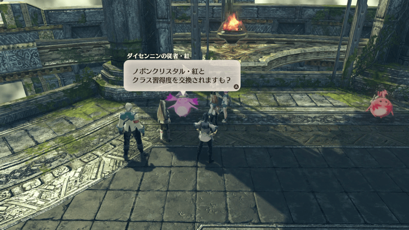 挑戦の地にいるノポンに話しかける