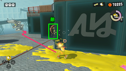 隠れてる敵を倒しながら裏へ回り込む