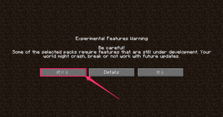 プレイ上の注意を承諾