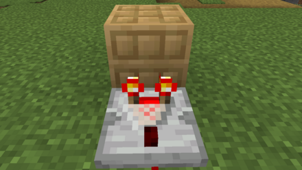 模様入りの本棚 レッドストーンコンパレーター