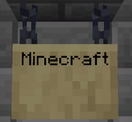 シラカバの吊り下げ看板