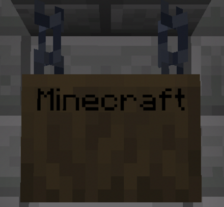 ダークオークの吊り下げ看板