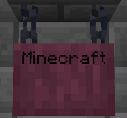 真紅の吊り下げ看板