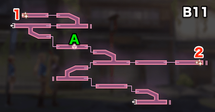 宝珠の迷宮B11-B15のマップ