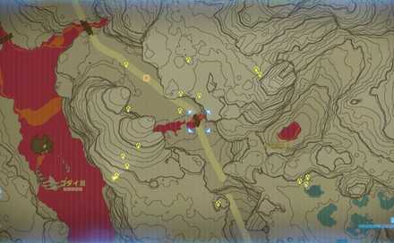 南採掘場の火打ち石の場所詳細マップ