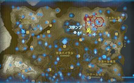 南採掘場の火打ち石の場所