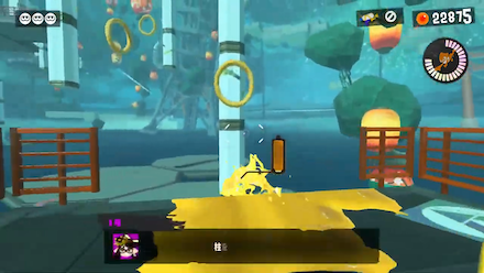 チェックポイント先の柱に飛び移る