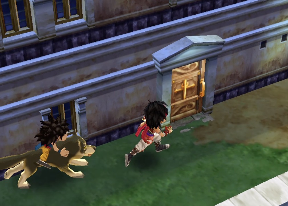 別荘は裏口から入れる