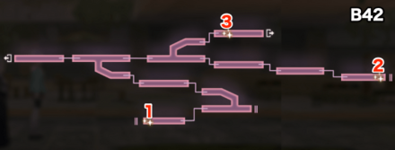 宝珠の迷宮B41-B45のマップ