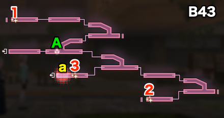 宝珠の迷宮B41-B45のマップ