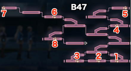 宝珠の迷宮B46-B50のマップ
