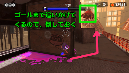 敵を処理して真っ直ぐ進む