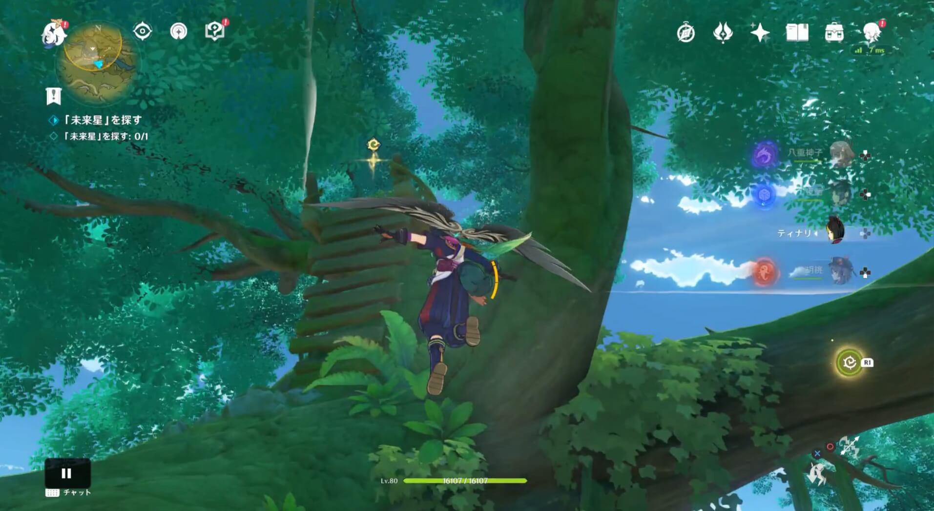 ガンダルヴァー村の大きな木の上に登る