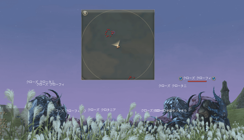 敵が密集しており立ち止まっている