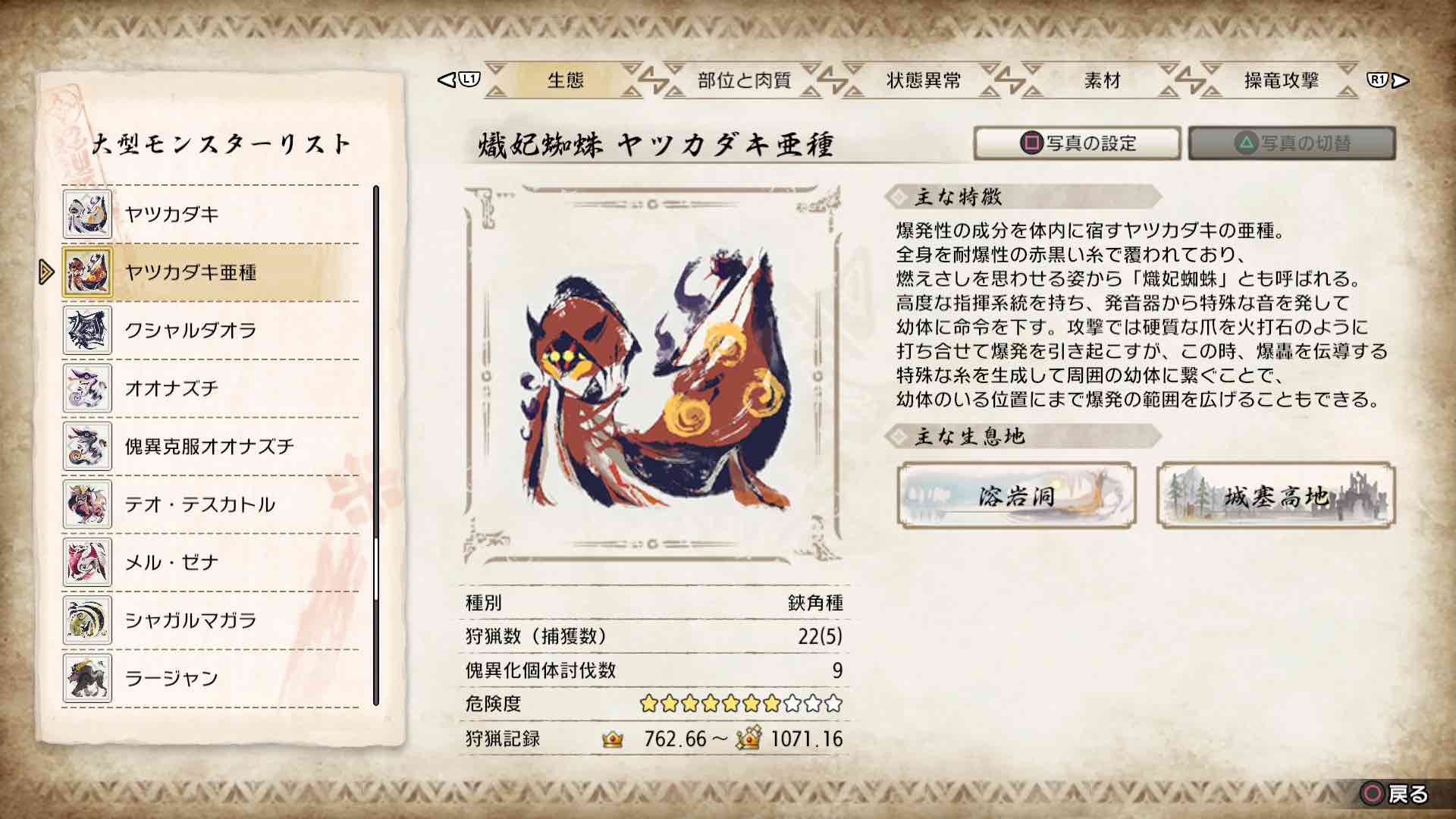 ヤツカダキ亜種