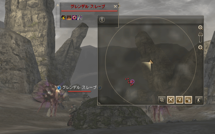 敵が密集しており立ち止まっている