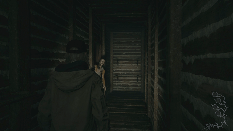 ママと目を合わせながらベットルームに向かう