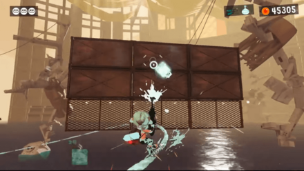 金網を超えたら後ろにあるスイッチを塗る