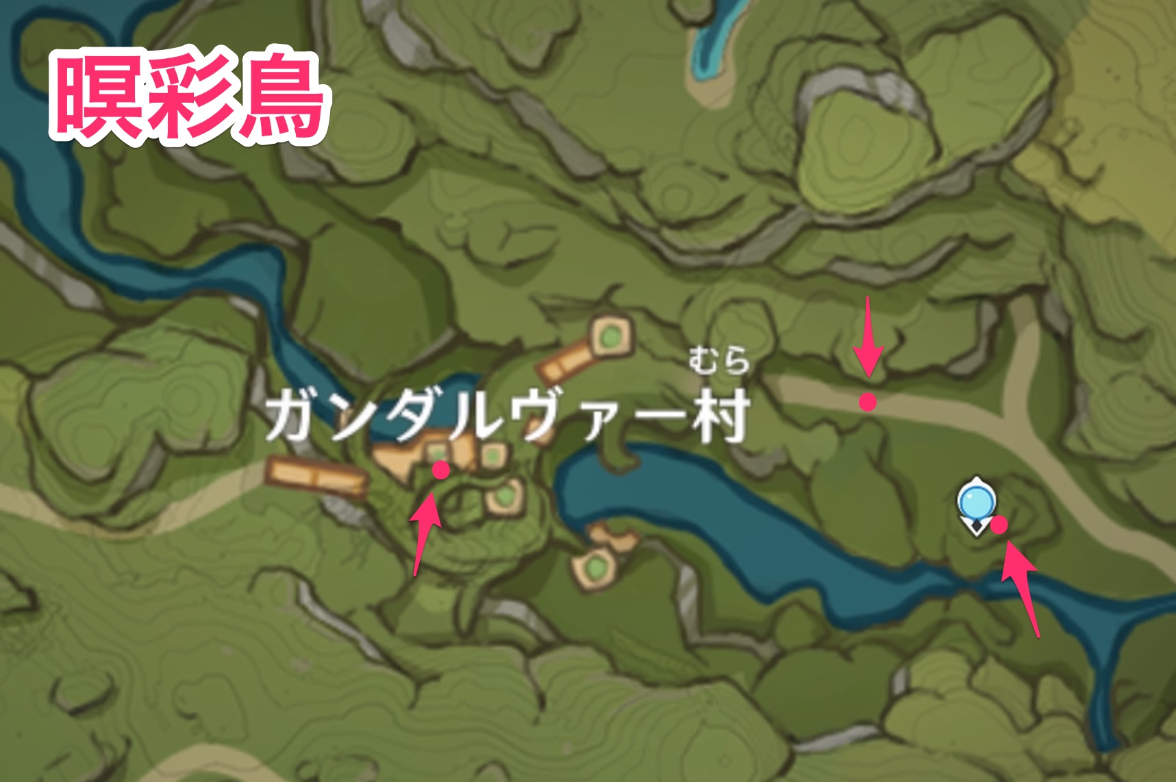 暝彩鳥のマップ画像