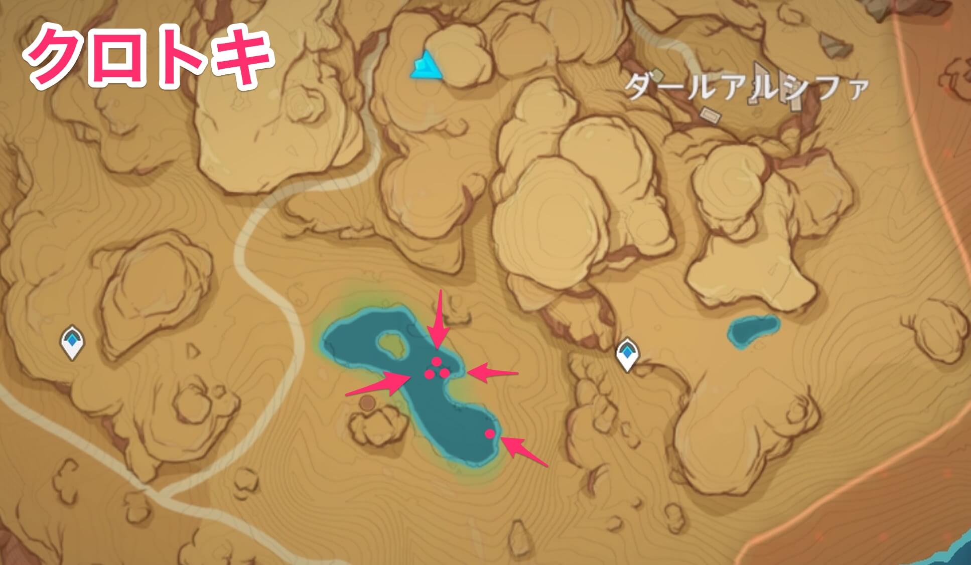 クロトキのマップ画像