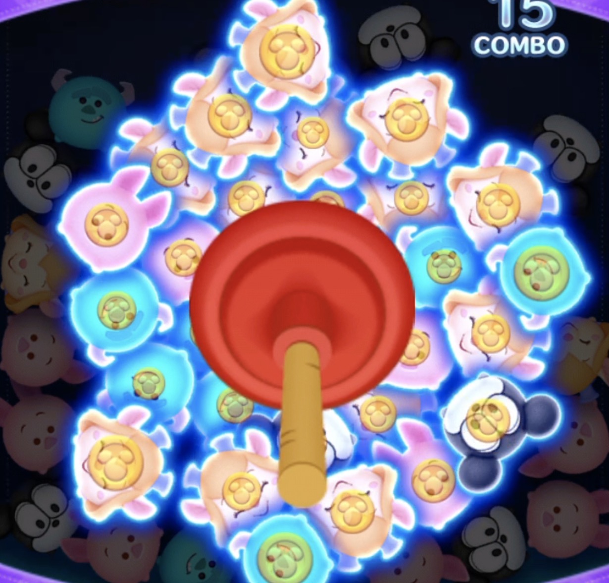 照準が画面の中央に来たらタップ