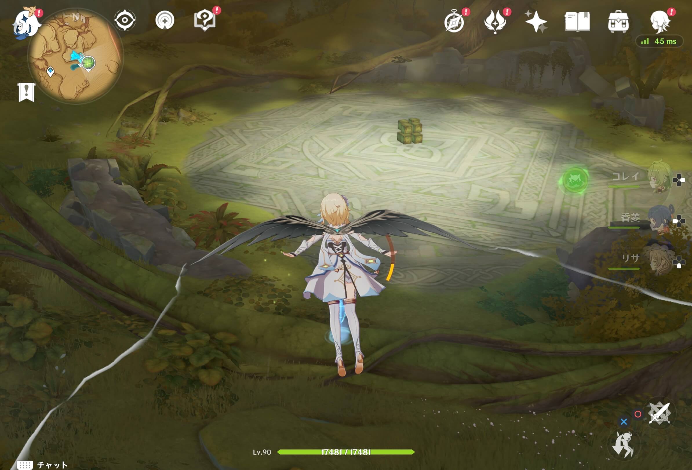 奥まで進むと無相の草が出現している