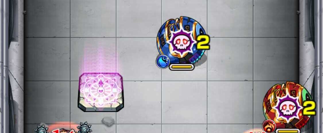 青→赤の順にドクロを倒す