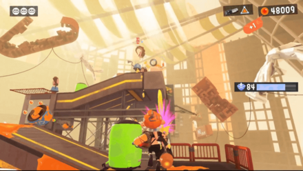 敵を倒しながら坂を登っていく