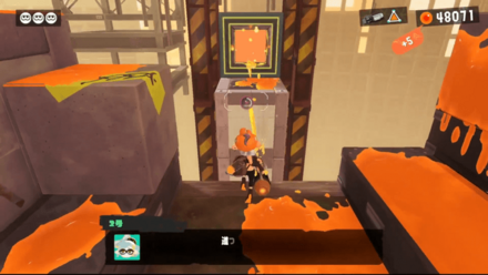 敵を倒して進み奥のスイッチを塗る