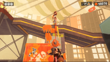 上にいるタコスナイパーを倒す