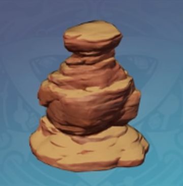 斜めカーブの彩り陶石の画像