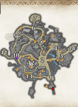 橙ヒトダマドリの城塞高地