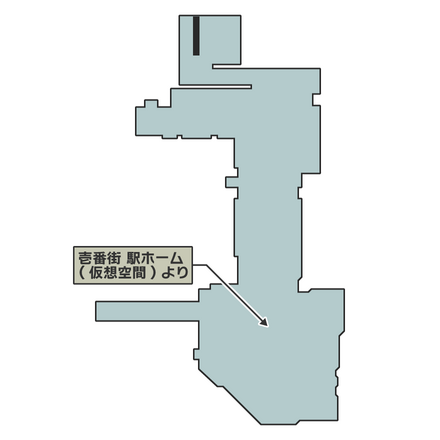 八番街噴水広場（仮想空間）のマップ