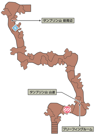 タンブリン山山道のマップ