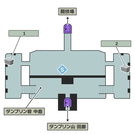 タンブリン砦中庭のマップ