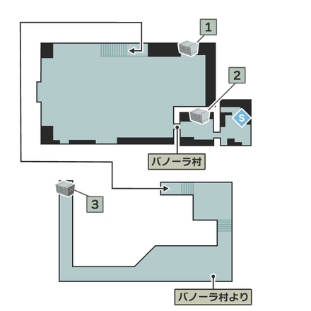 村はずれの工場のマップ