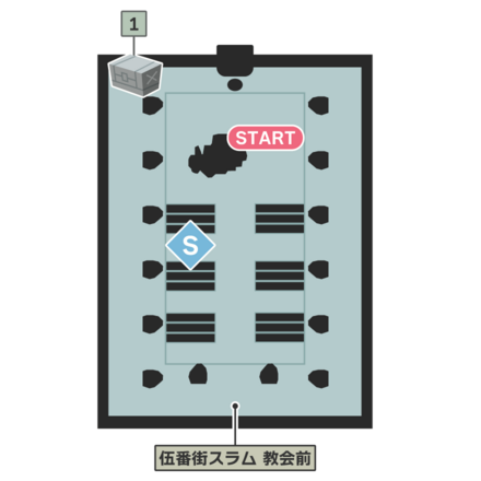 伍番街スラム教会のマップ