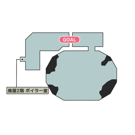 廃屋2階ホールのマップ