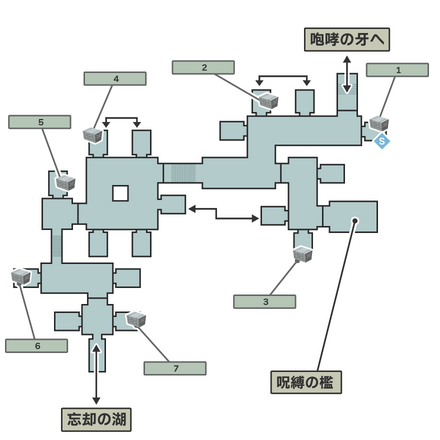 呪縛の檻のマップ
