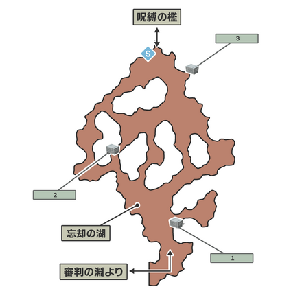 忘却の湖のマップ