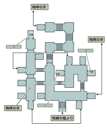 咆哮の牙のマップ