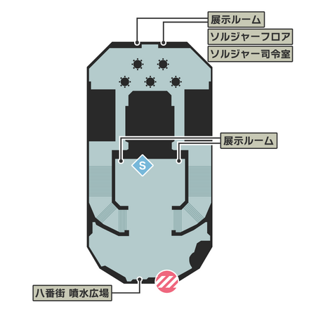 神羅ビルエントランスのマップ